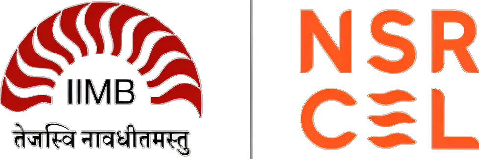 Logos of IIMB and NSRCEL, representing innovation and entrepreneurship in business education.